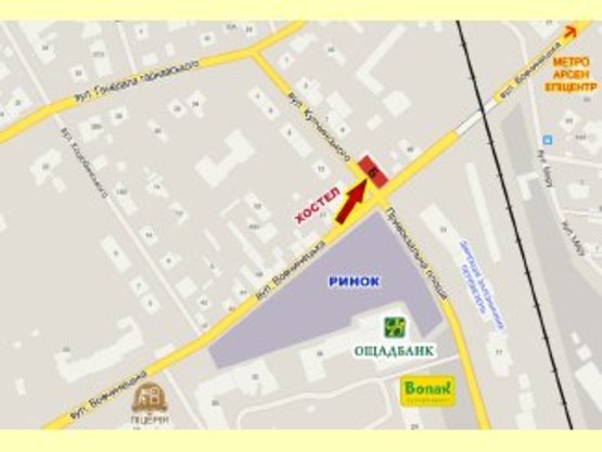 Схема рекламной плоскости по адресу Вовчинецька - Привокзальна перехрестя (лівий)