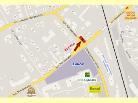 Схема рекламной плоскости по адресу Вовчинецька - Привокзальна перехрестя (правий)