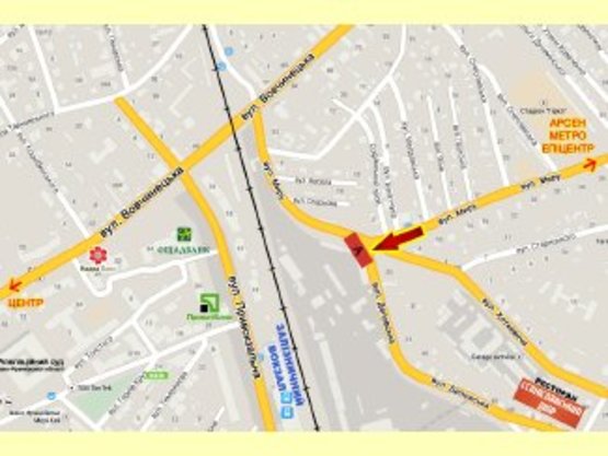 Схема рекламной плоскости по адресу Деповська-Миру