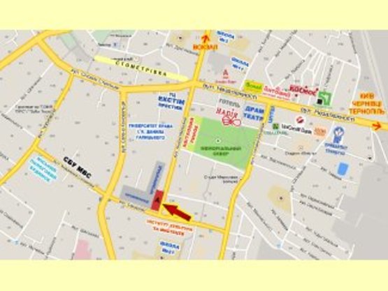 Схема рекламной плоскости по адресу Мазепи-Дорошенка ГМ Сільпо,Комфі