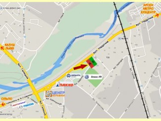 Схема рекламной плоскости по адресу Надрічна   (автосалони) №1