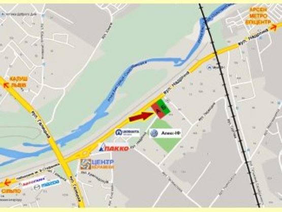 Схема рекламной плоскости по адресу Надрічна   (автосалони) №2