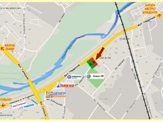 Схема рекламної площини за адресою Надрічна   (автосалони) №2