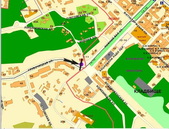 Схема рекламної площини за адресою ул.Глыбочицкая/ Н и В.Вал на светофоре