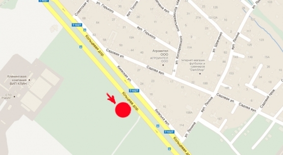 Схема рекламной плоскости по адресу Окружная дорога в напр. МЕТРО, розвязка перед Столичным рынком