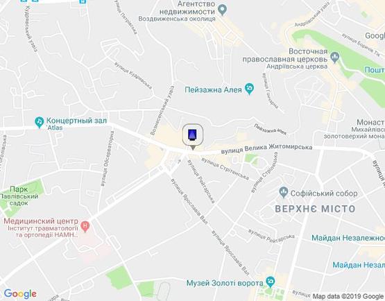 Схема рекламной плоскости по адресу Велика Житомирська /Львівська Пл.("Рошен")