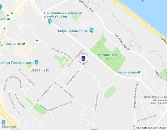 Схема рекламной плоскости по адресу Липська Вул.,/Інститутська, Вул.