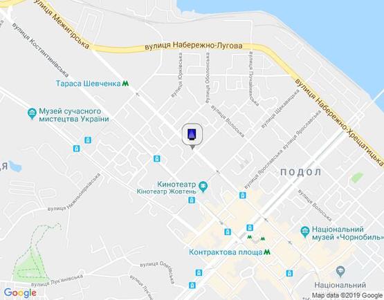 Схема рекламної площини за адресою Межигірська Вул., 43