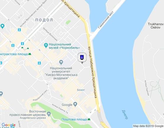 Схема рекламной плоскости по адресу Волоська Вул., 1/17("FOG")