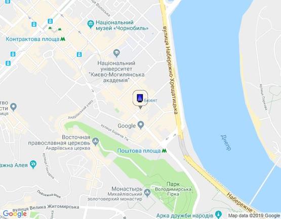 Схема рекламної площини за адресою Андріївська Вул., 8/12