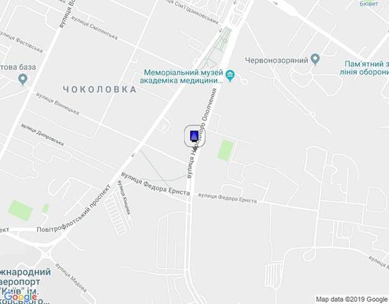 Схема рекламної площини за адресою Народного Ополчення Вул., 8 (в Напрямку До Севастопольської Площі)
