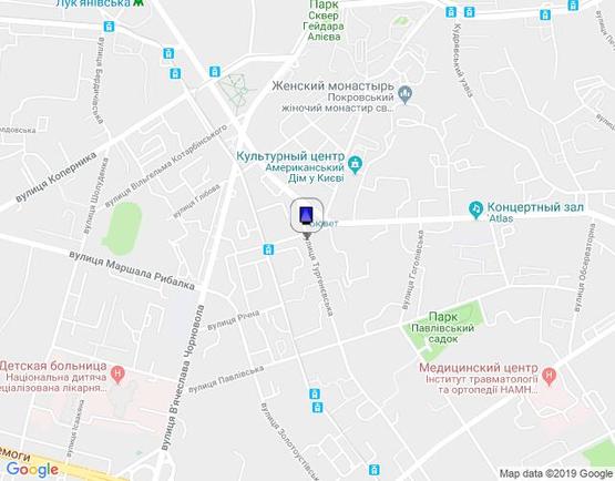 Схема рекламной плоскости по адресу Тургенєвська Вул./Полтавська Вул. (ресторан "Гуси Лебеді)