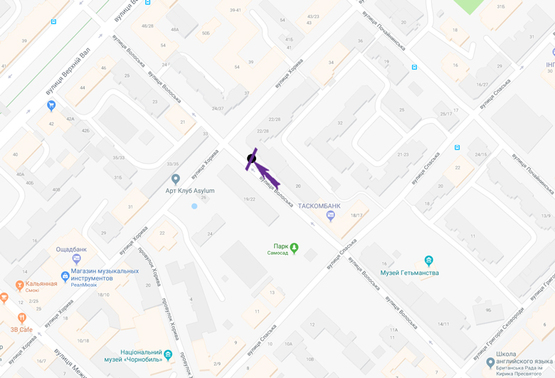 Схема рекламной плоскости по адресу ул. Волошская,22