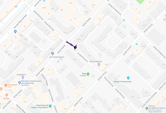 Схема рекламной плоскости по адресу ул. Волошская,22