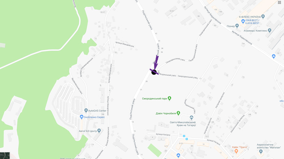 Схема рекламної площини за адресою Подільський узвіз