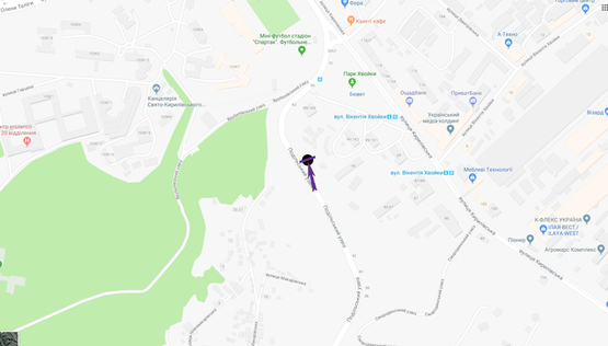 Схема рекламної площини за адресою Подільський узвіз