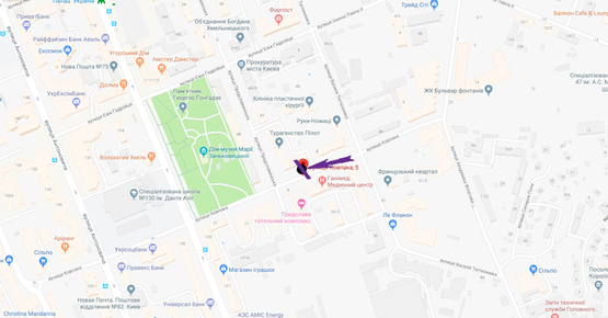 Схема рекламной плоскости по адресу ул. Ковпака,5, ЖК Французкий Квартал