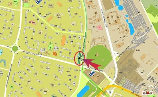 Схема рекламной плоскости по адресу Драйзера/Закревского (А)