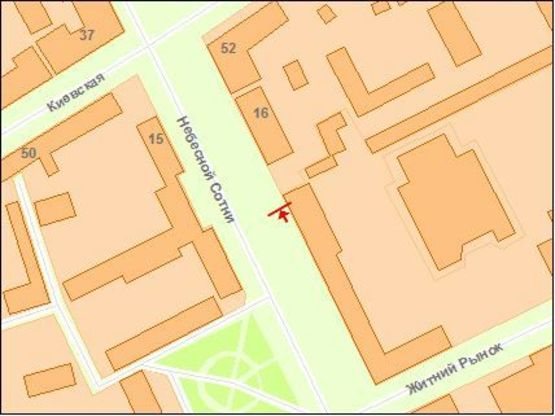 Схема рекламної площини за адресою Zt cl009 вул.Московська,14 м-н"Фурор"№5 А