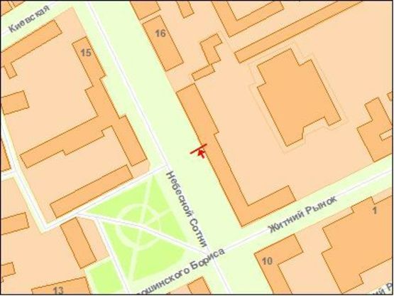 Схема рекламної площини за адресою Zt cl013 вул.Московська,14"Меблі ЛЮКС"№7 А