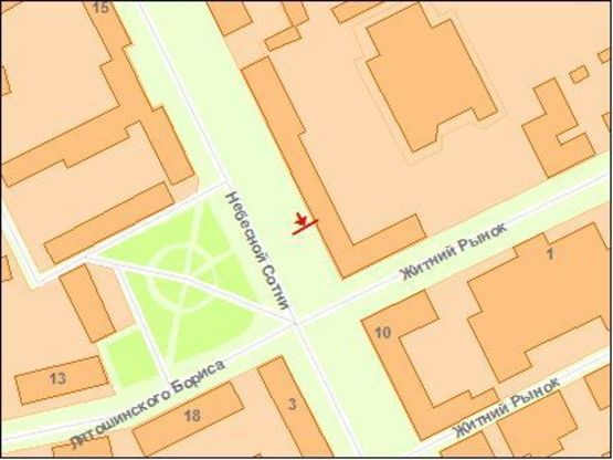 Схема рекламної площини за адресою Zt cl018 вул.Московська,12 м-н"Тетяна"№9 Б