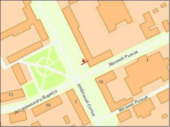 Схема рекламної площини за адресою Zt cl020 вул.Московська,12 " Іднекс БАНК"№10 Б