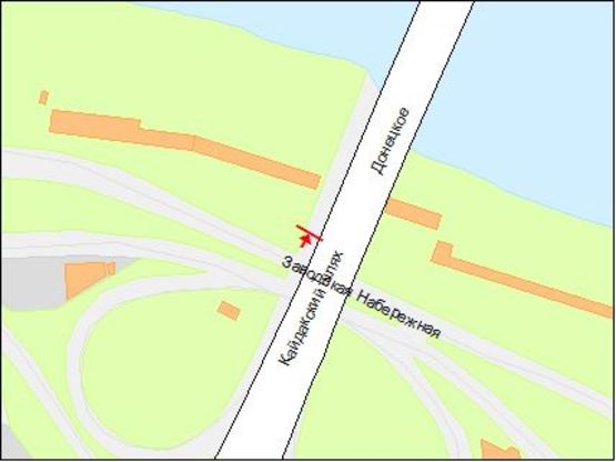 Схема рекламной плоскости по адресу Кайдакський міст/Кайдакский мост, поток движения на левый берег, в сторону ТЦ Караван