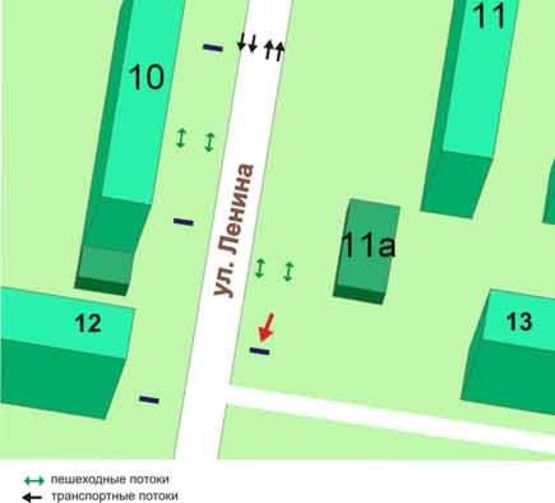Схема рекламной плоскости по адресу пр.Мира, 13, №012-В