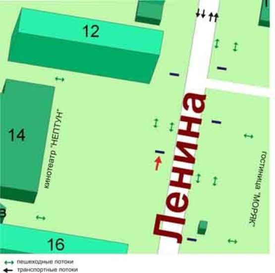 Схема рекламной плоскости по адресу пр.Мира, 14, №016-В