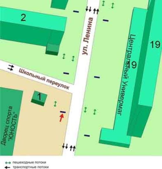 Схема рекламной плоскости по адресу пр.Мира, 20, №025-В