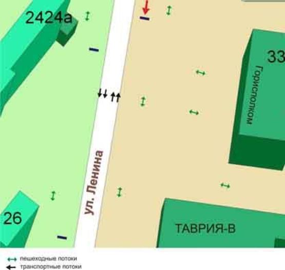 Схема рекламной плоскости по адресу пр.Мира, 33, №032-В