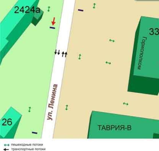 Схема рекламной плоскости по адресу пр.Мира, 24, №033-А
