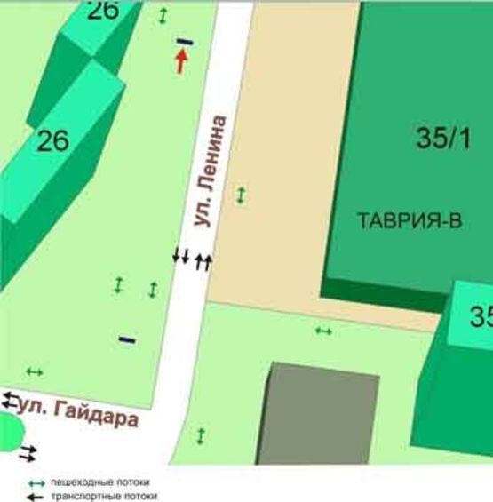 Схема рекламной плоскости по адресу пр.Мира, 26, №034-В