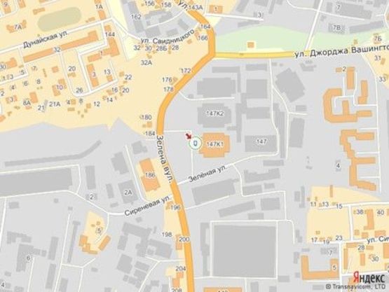 Схема рекламной плоскости по адресу вул.Зелена 147, Арсен, м.1 лівий