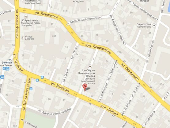 Схема рекламної площини за адресою вул.Зелена 19, навпроти НК Метро