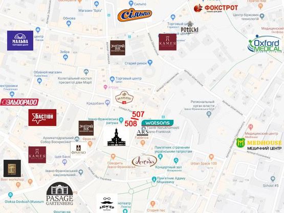 Схема рекламной плоскости по адресу Галицька-Мазепи