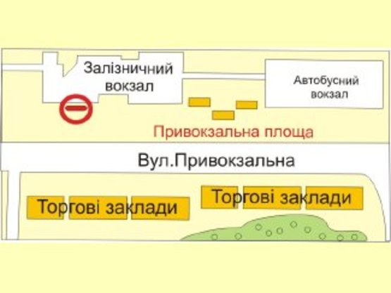Схема рекламной плоскости по адресу Центральний вхід у Вокзал  (лівий)