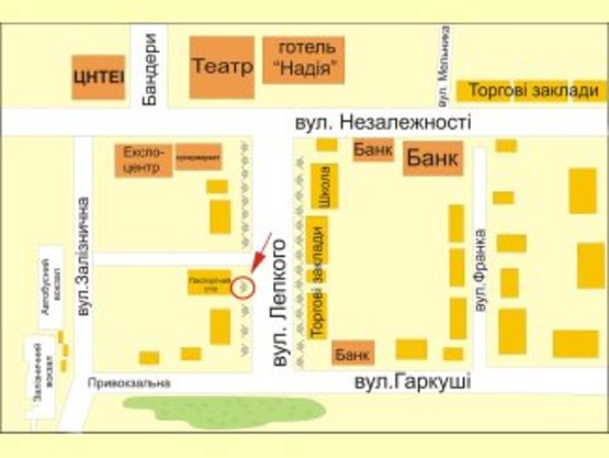 Схема рекламної площини за адресою вул. Лепкого 29 №23 ст А