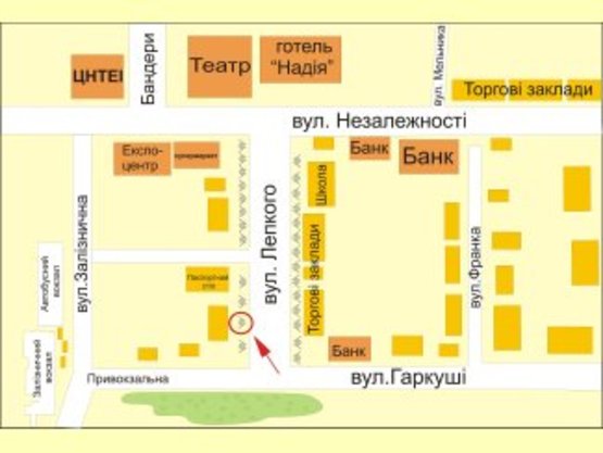 Схема рекламной плоскости по адресу вул. Лепкого 46 №25 ст Б