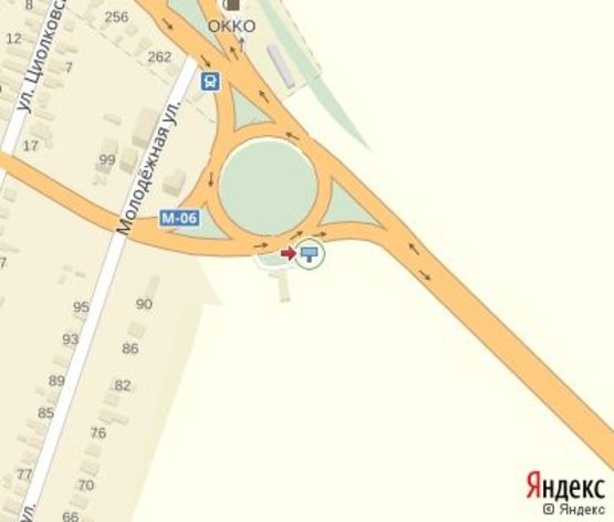 Схема рекламной плоскости по адресу Выезд из города на Мукачево, АЗС "Укрнафта"