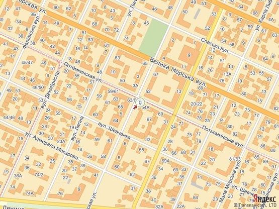 Схема рекламної площини за адресою ул. Соборная - ул. Потемкинская