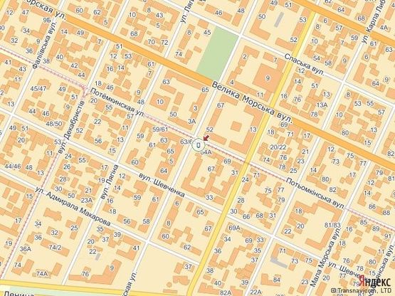 Схема рекламной плоскости по адресу ул. Соборная - ул. Потемкинская