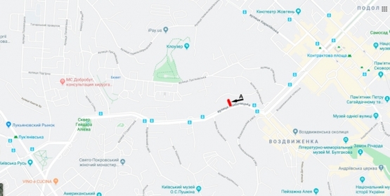 Схема рекламной плоскости по адресу ул. Глубочицкая, 71, (ЖК "Подол Плаза")