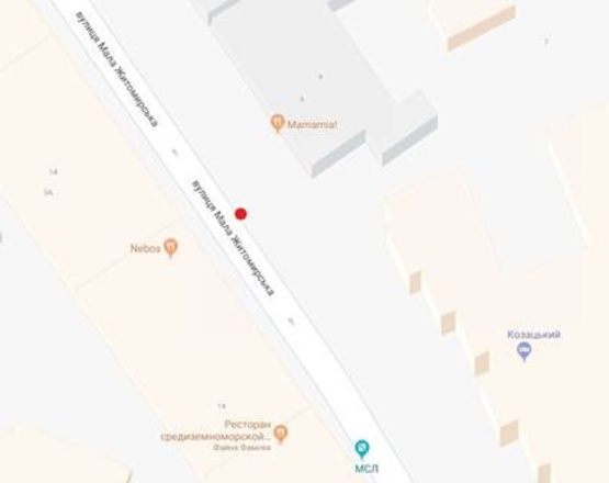 Схема рекламной плоскости по адресу Майдан Незалежности, ул. Малая Житомирская, 6. К Майдану Незалежности