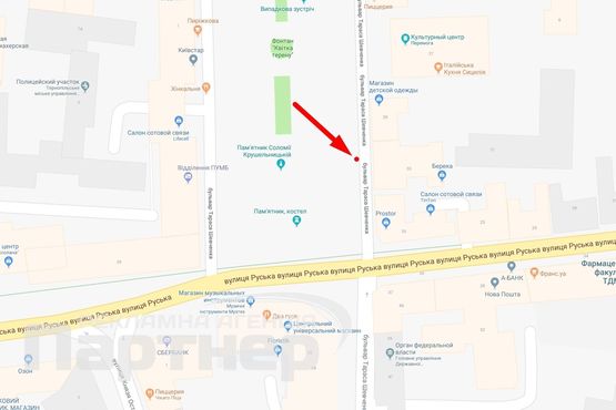 Схема рекламної площини за адресою бульвар Т. Шевченка