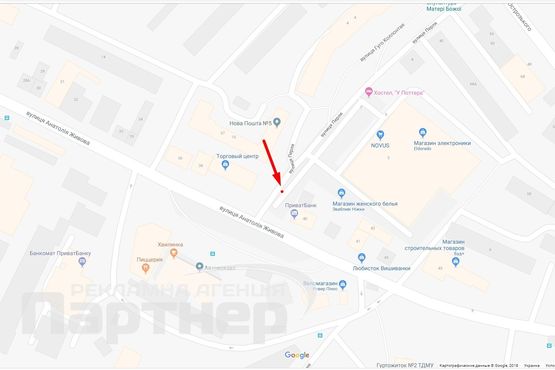 Схема рекламної площини за адресою Живова