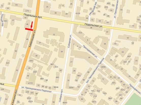 Схема рекламной плоскости по адресу Ул.Каменецкая (напротив ТЦ "Либидь Плаза") №1