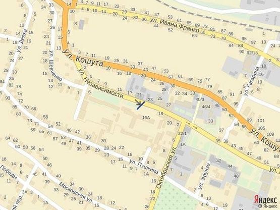 Схема рекламної площини за адресою вул. Незалежності, біля Надра, Коопінвест та Індекс банків