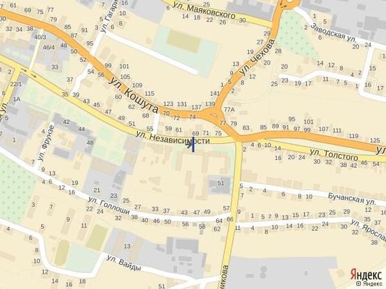 Схема рекламної площини за адресою вул. Незалежності, біля Надра, Коопінвест та Індекс банків