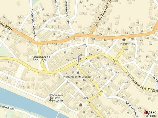 Схема рекламної площини за адресою м.Ужгород вул.Корятовича, вхід в ринок, ТЦ Луксор плаза,  Закарпатдентал, в сторону пл.Поштова